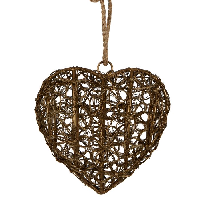 Harper Wire Heart Hanger Gold Small