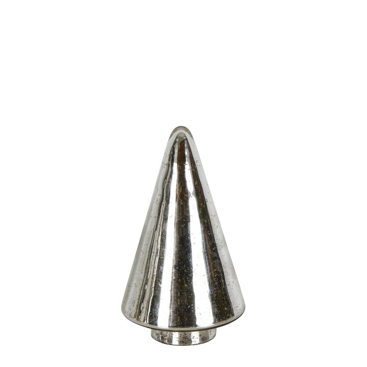 Mercury Glass Cone Tree Small Silver
