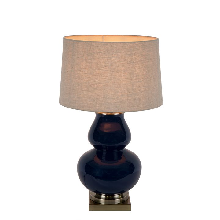 Matisse Ceramic Table Lamp Base Midnight Blue