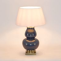 Matisse Ceramic Midnight Blue Table Lamp & Shade