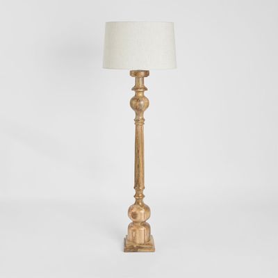 Rook Floor Lamp Base Large Natural- Base Only
