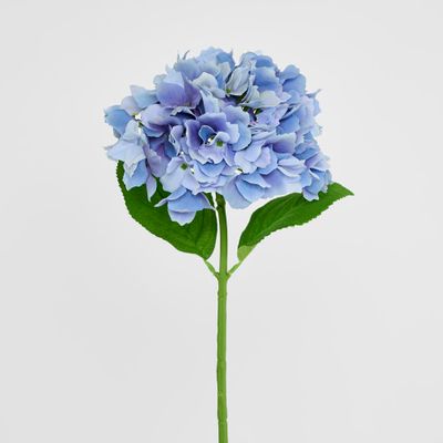Hydrangea Stem Soft Touch 50cm Blue