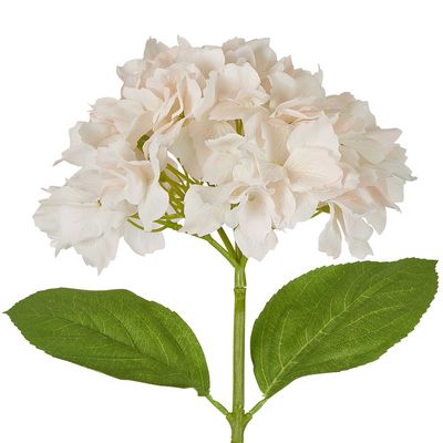 Hydrangea Stem Soft Touch 50cm White Pink