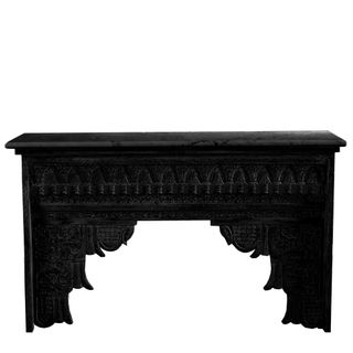 Elkah Black Wooden Console Table