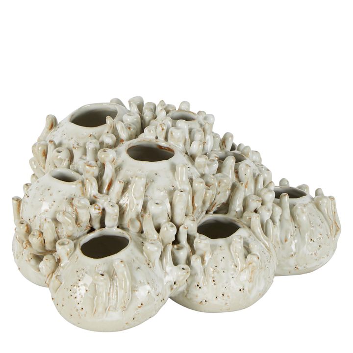 Tobago Coral Cluster Vase Sculpture White