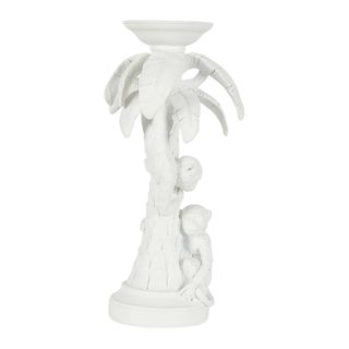 Monkey Candle Stand White