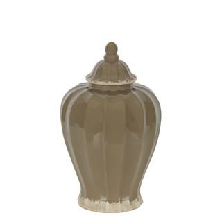 Montreal Fluted Jar Large Taupe