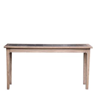 Blue Stone Top Elm Console Table