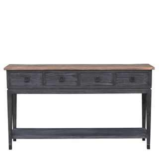 Maine Oak Console With Drawers Black