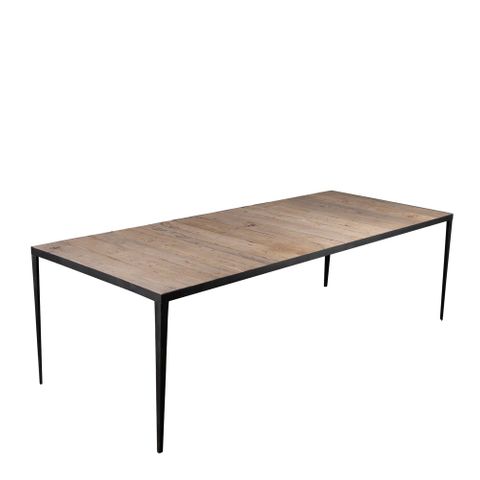 Sianna Wooden Metal Rectangle Dining Table