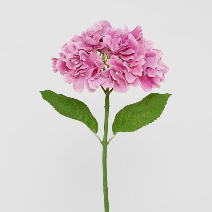 Hydrangea Stem Soft Touch 50cm Dark Pink