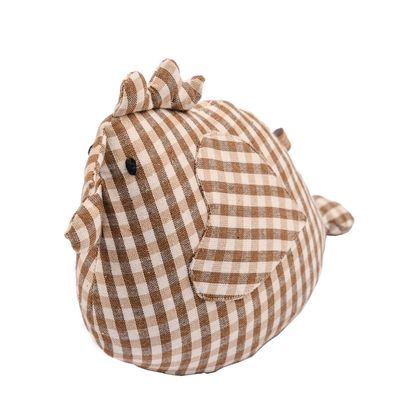 Henrietta Gingham Doorstop Earth Brown