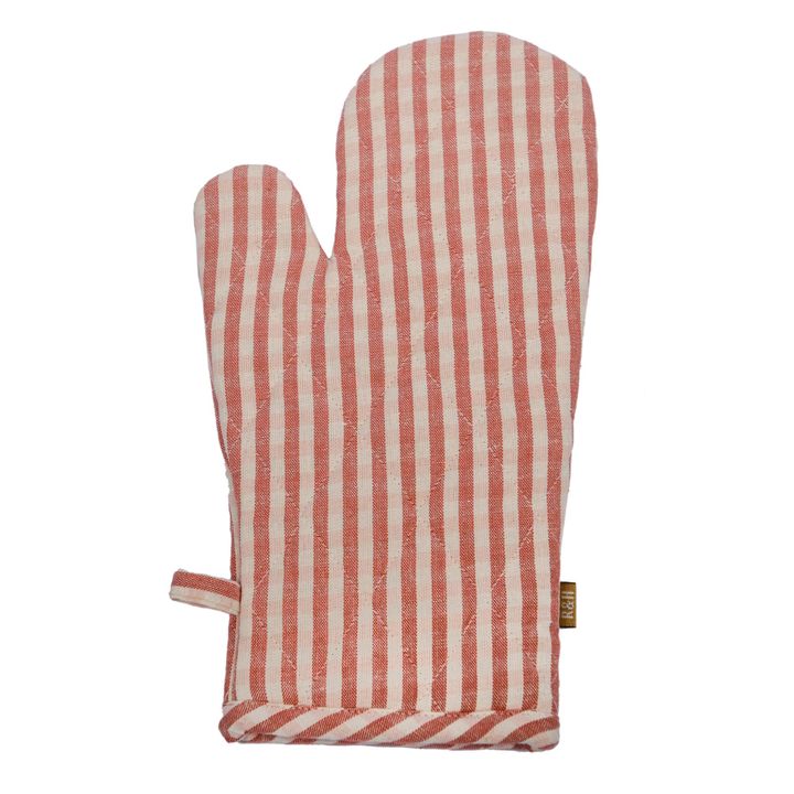 Gingham Oven Glove Fig
