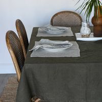 Linen Stripe Placemat Sky Grey