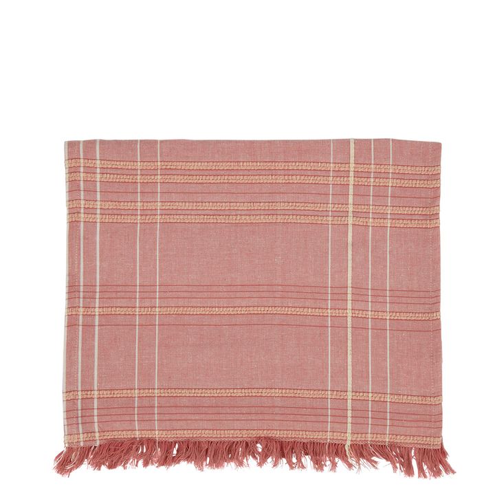 Textured Check Table Runner Fig