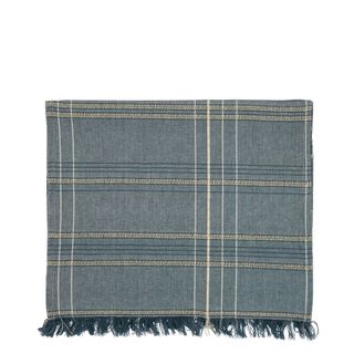 Textured Check Table Runner Blueberry
