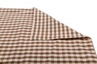 Gingham Table Runner Earth Brown