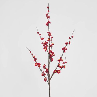 Japonica Blossom Stem 120cm Red