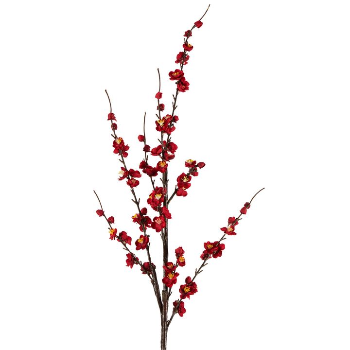 Japonica Blossom Stem 120cm Red