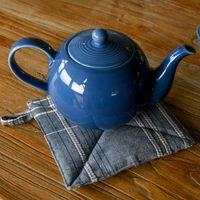 Textured Check Pot Holder Blueberry