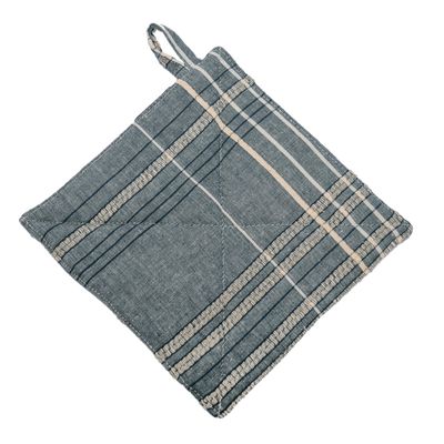 Textured Check Pot Holder Blueberry