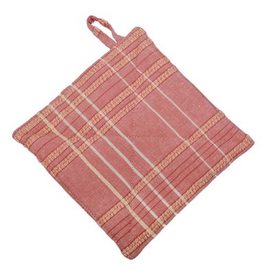 Textured Check Pot Holder Fig