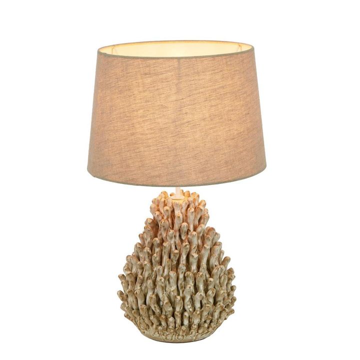Kariba Anenome Ceramic Table Lamp Base White- Base Only