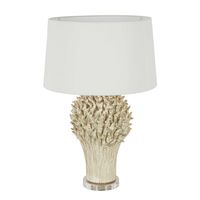 Staghorn Coral Ceramic Table Lamp Base White