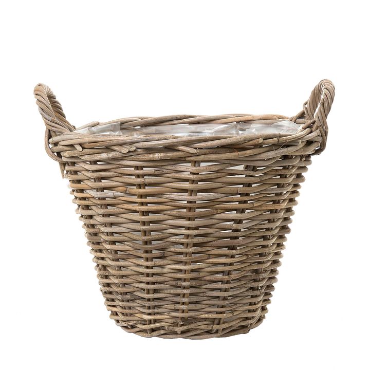 Rattan Basket with Lining Natural