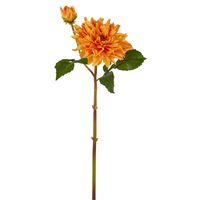 Dahlia Flower Real Touch Stem 74cm Orange