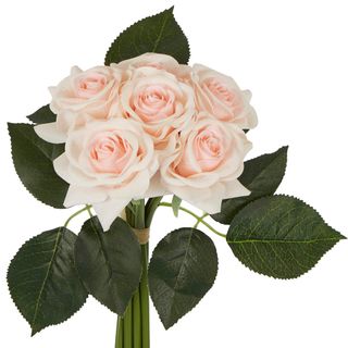 Romance Real Touch Rose Bouquet Light Pink