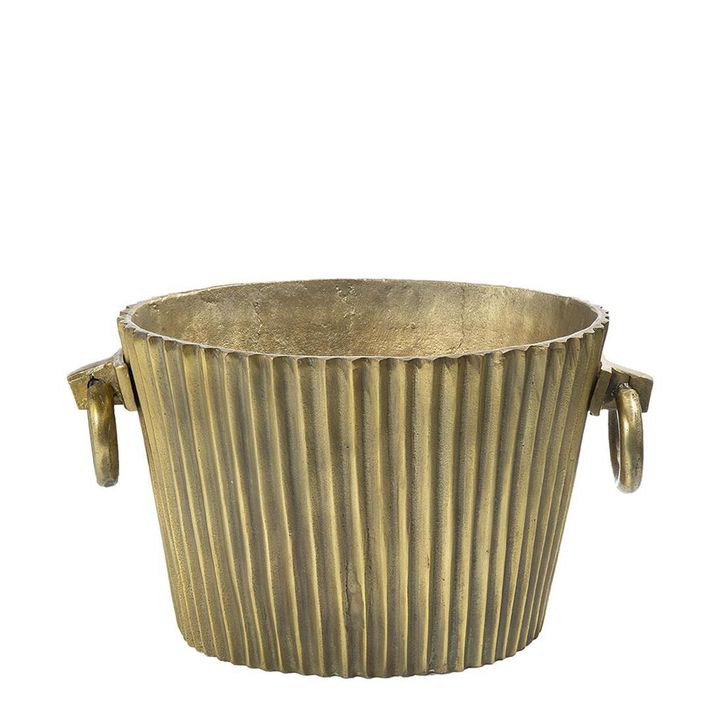 Oval Ice Bucket Dark Brass
