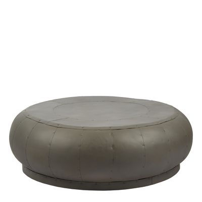 Omega Coffee Table - Antique Zinc - Iron Riveted Coffee Table