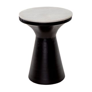 Karela black round table with marble top