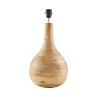 Sarod Turned Wood Table Lamp Dark Natural