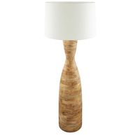 Esraj Turned Wood Floor Lamp Natural