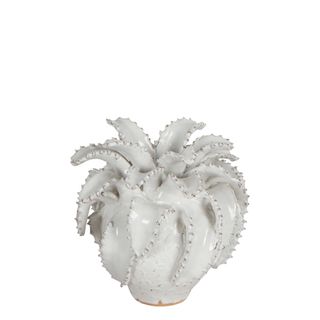 Pineapple Ceramic Sculpture Small White