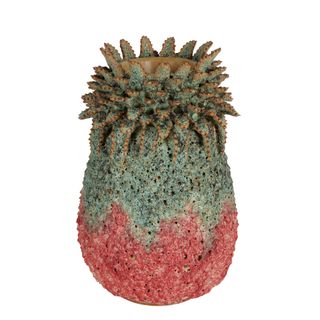 Pineapple Ceramic Vase Strawberry Pink