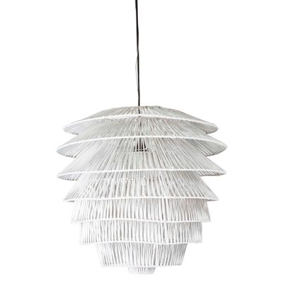 Saba Rattan Ceiling Pendant White