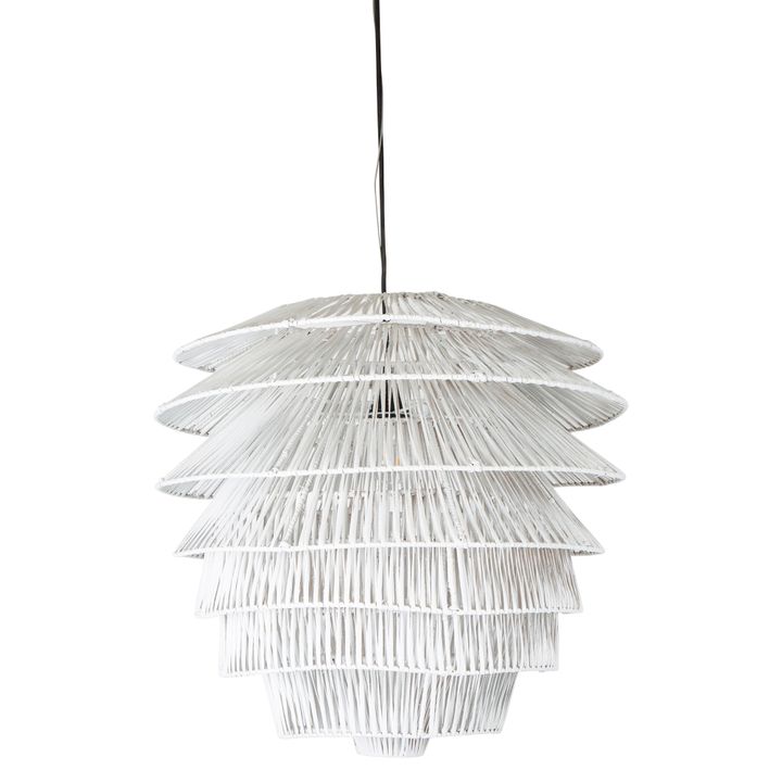 Saba Rattan Ceiling Pendant White