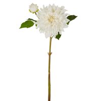 Dahlia Flower Real Touch Stem 74cm White