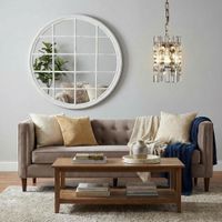 Hamptons Round Mirror 1.2x1.2m Grey