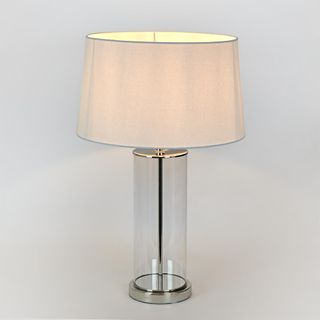 Iris Glass Table Lamp Base Polished Nickel