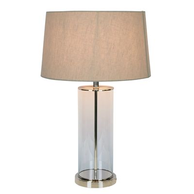 Iris Glass Table Lamp Base Polished Nickel