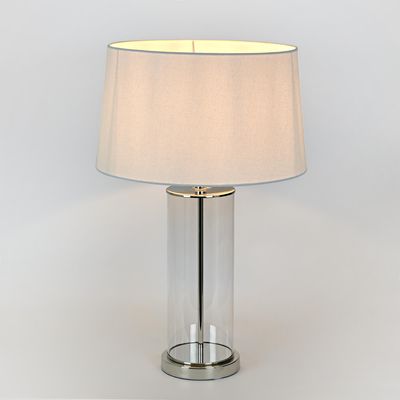 Iris Glass Table Lamp Base Polished Nickel