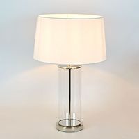 Iris Glass Table Lamp Base Polished Nickel- Base Only