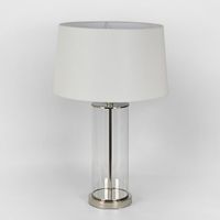 Iris Glass Table Lamp Base Polished Nickel- Base Only
