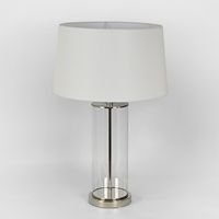 Iris Glass Table Lamp Base Polished Nickel