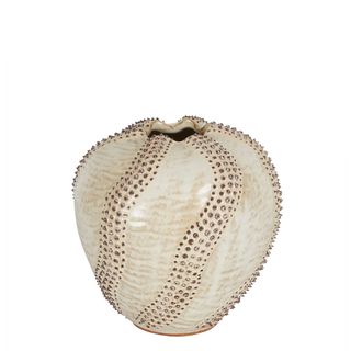 Ostrich Egg Ceramic Vase Natural