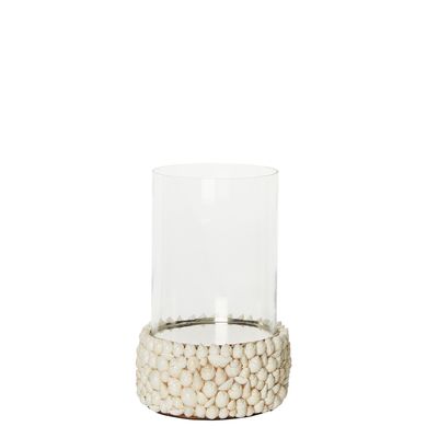 Sea Shell Hurricane Candle Holder Small